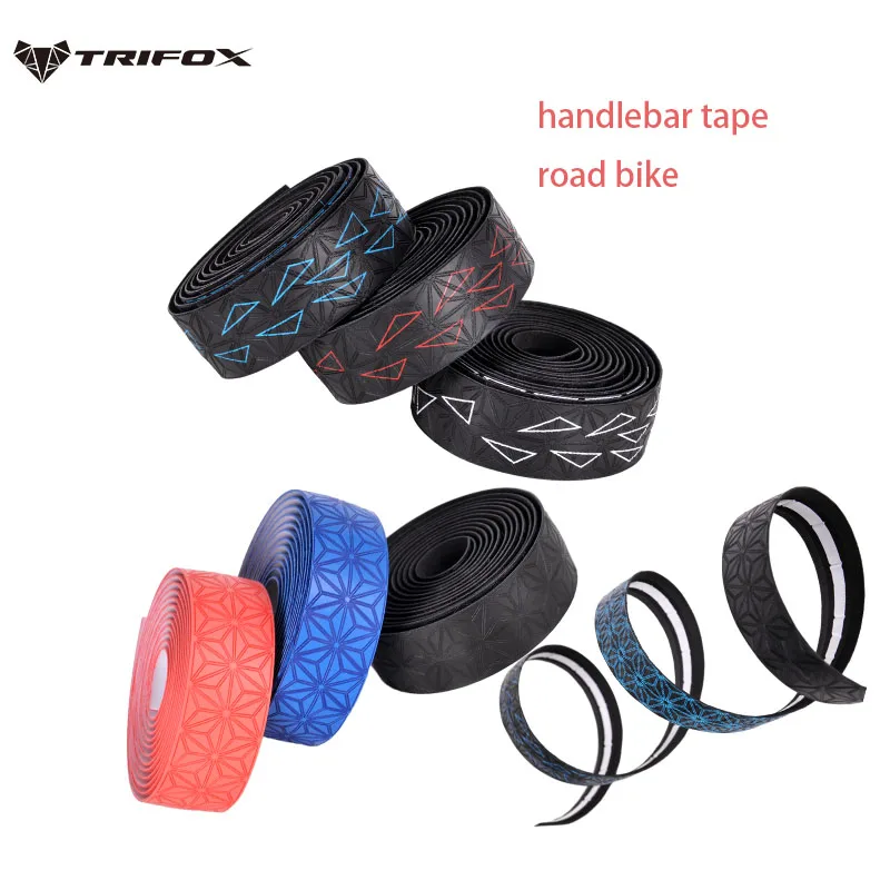 

Trifox1Pair Anti-Slip Road Bike HandlebarTape PU Shock Handle Bar Tape Bar End Plugs Bicycle PU Anti Vibration Wrap Tape Bartape