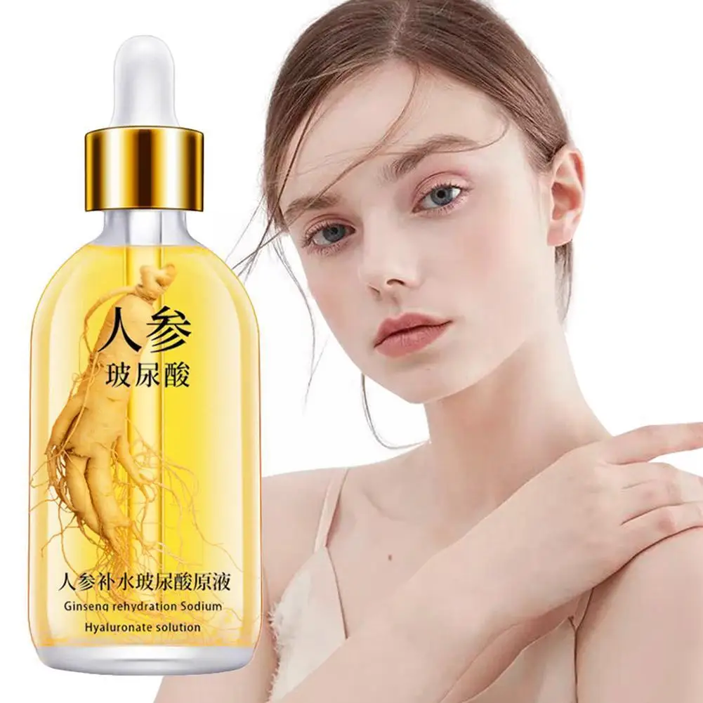 

Golden Ginseng Hyaluronic Acid Anti-wrinkle Face Serum Deep Rejuvenation Lines Nourish Fade Facial Fine Moisturizing Skin C P2V6