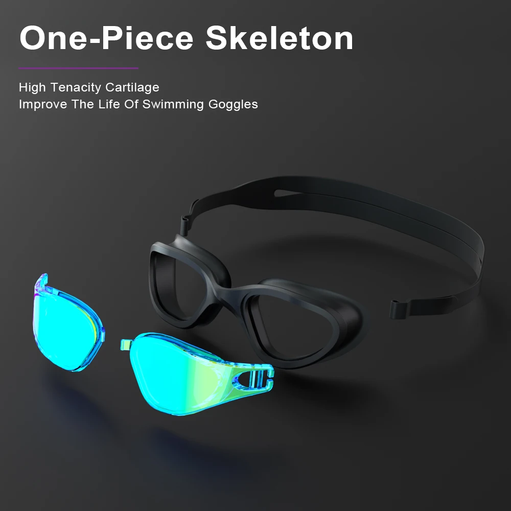 JSJM New Swimming Goggles HD Anti-Fog Professional Swimming Glasses Silicone Anti-UV Adjustable Swimming Goggles Unisex Adults 3