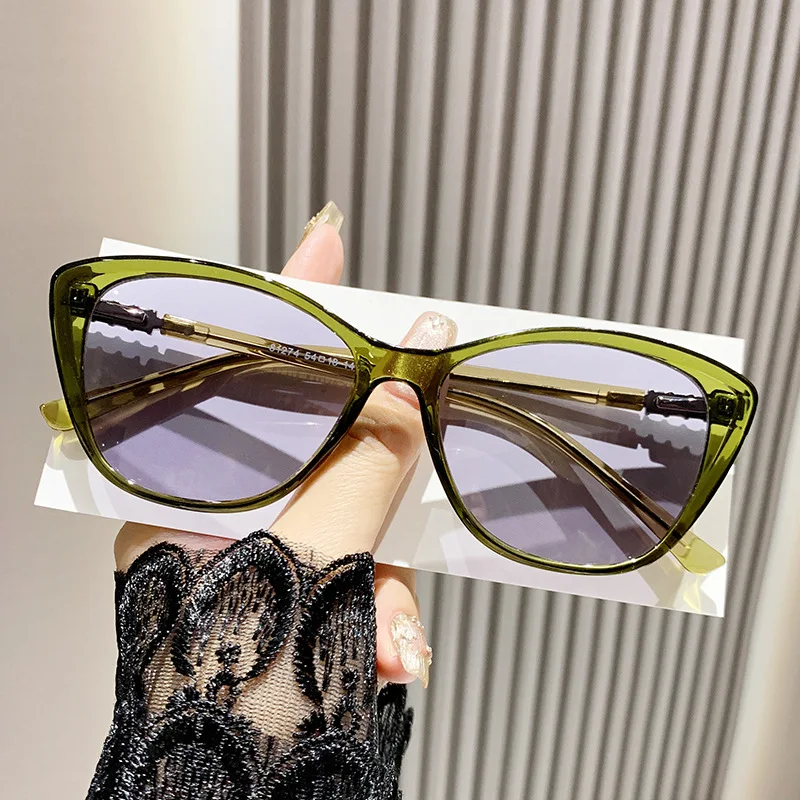 Blue Light Blocking Short-sight Glasses Unisex Women Men's Cat Eye Frame Photochromic Minus Diopter Prescription Myopia Eyewear 5