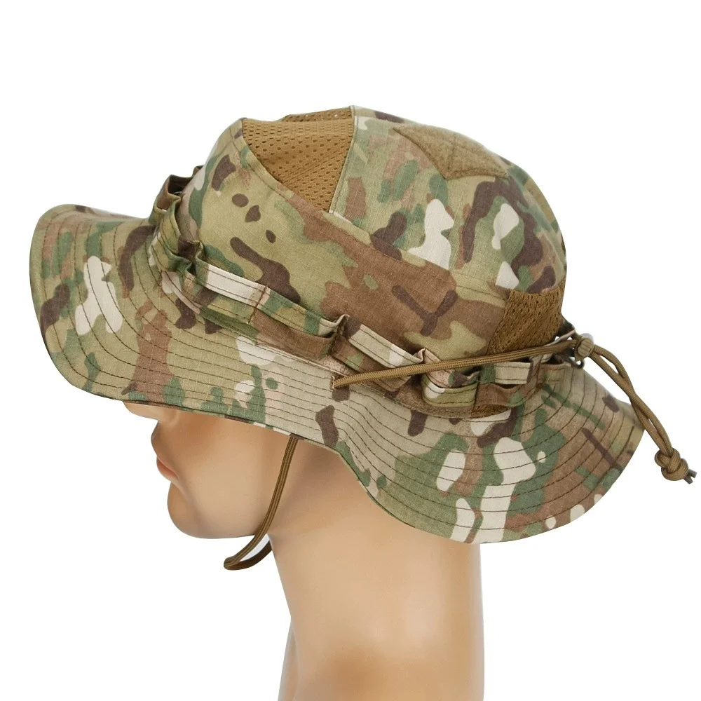 Camo-Eimerhut für Herren, Sonnenschutz, atmungsaktiv, für Outdoor, Wandern, Jagd, Angeln, winddicht, Fischerhut – Detail 5
