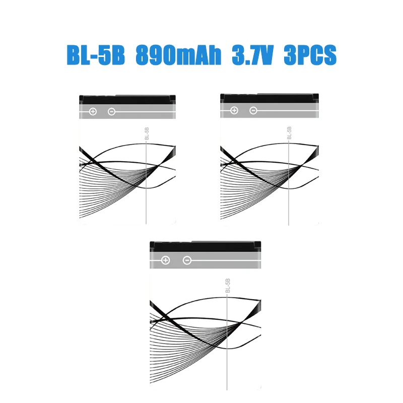BL-5B 890mAh 3 pezzi