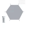 Hexagonal Tent Tarp Waterproof Hexagonal Ground Cloth Ground Sheet Mat For Camping Hiking Picnic Backpacking With Ground Nails 1