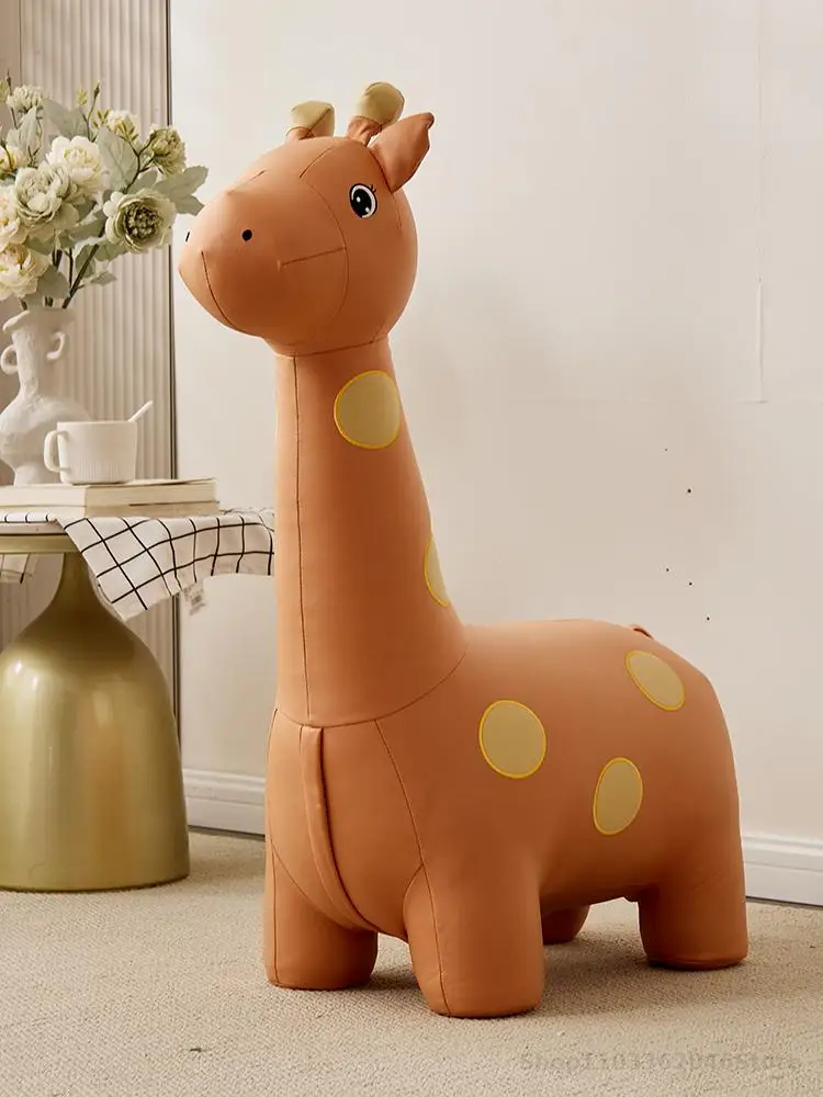 Giraffe Sitting Stool Creative Low Stool Animal Seat Living Room Children's Seat Cartoon Cute Small Animal