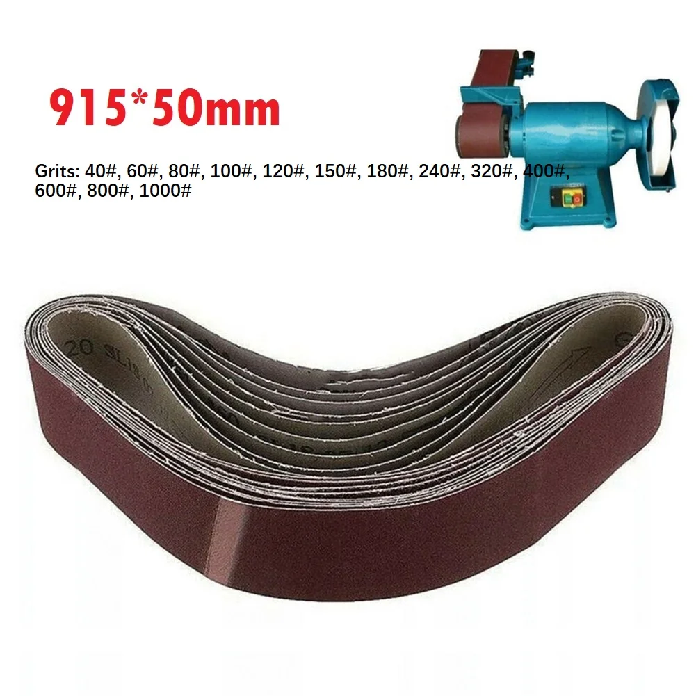

1pc Sanding Belts Aluminum Oxide Polishing Sandpaper 40-1000grit Abrasive Bands Polishing For Belt Sander Abrasive Tool 915x50mm