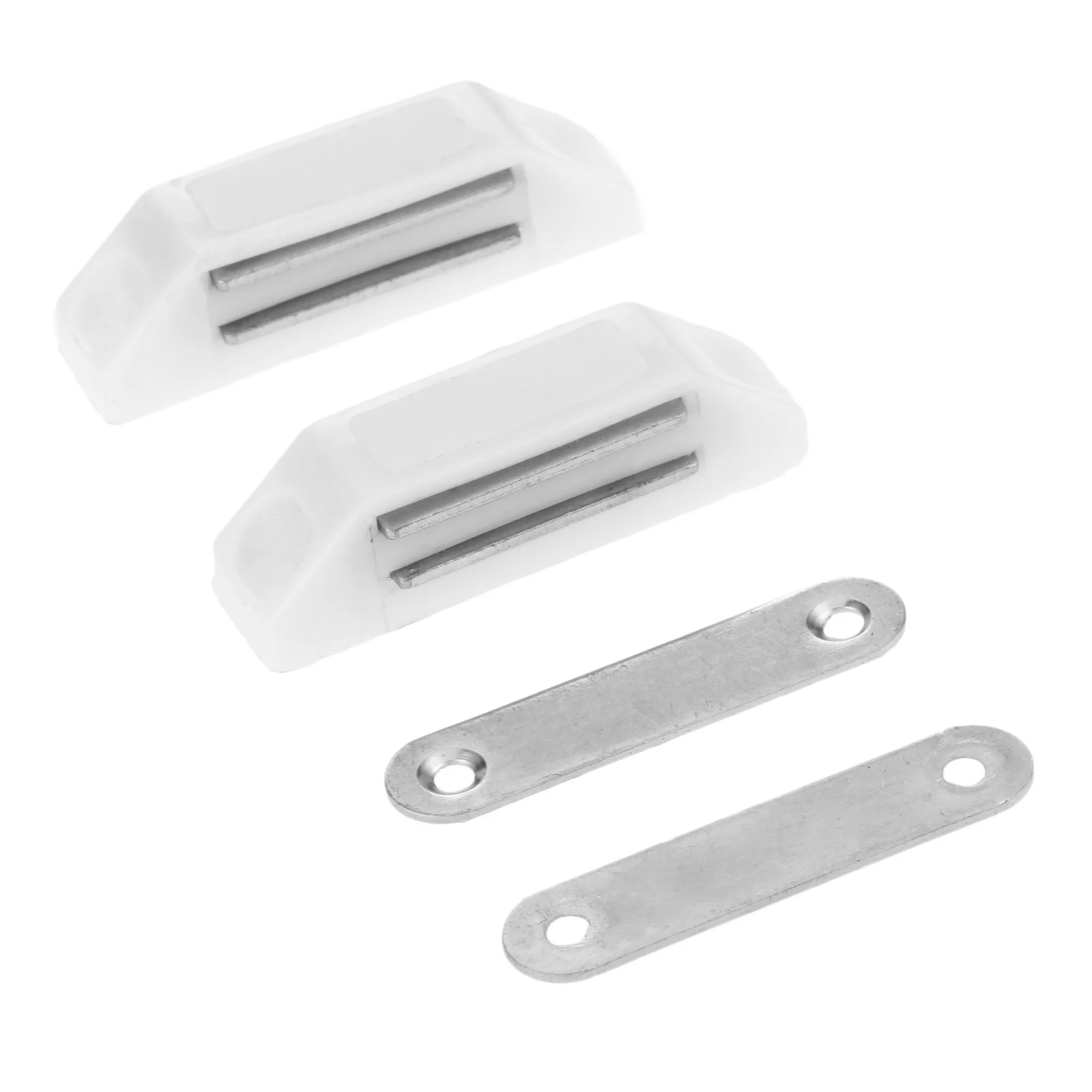 Magnetic Cabinet Catches Door Catches Magnetic Cabinet Latches Cabinet Door Latch 2Pcs 59*16MM Magnetic Door Catches Kitchen Cupboard Wardrobe Magnetic Cabinet Latch Catches Furniture Hardware with Screws