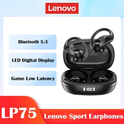 Enhanced Bluetooth Wireless Sports Earphones - Waterproof HiFi Stereo Noise Reduction Earbuds with Microphones (LP75 Black)