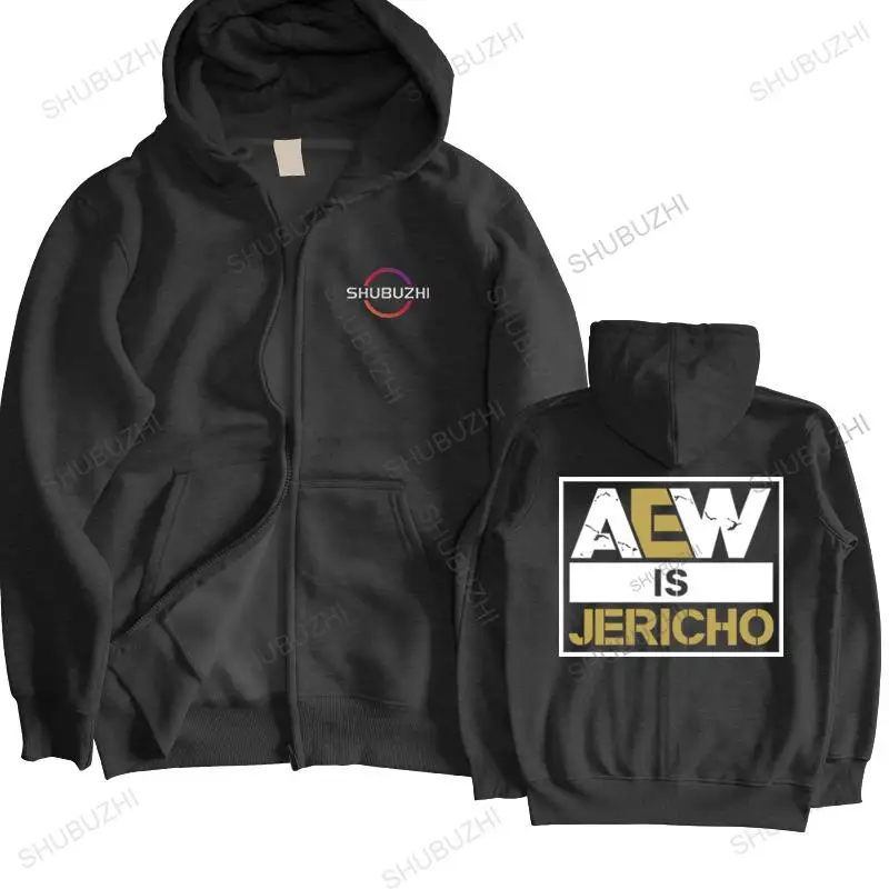 

homme cotton hoodies Outwear zipper casual sweatshirt AEW IS JERICHO fashion shubuzhi spring winter hoodie zipper euro size