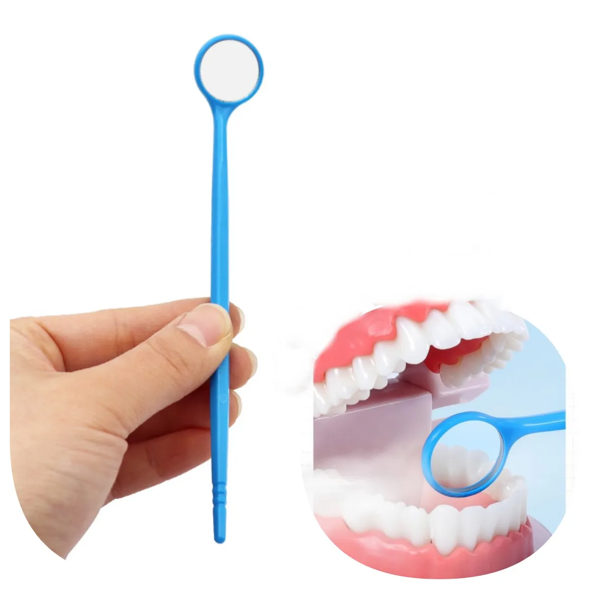 1pc Dental Mouth Mirror Plastic Disposable Dentist Mirror Multifunction Reflector Oral Cavity Hygiene Care Teeth Whitening Tool