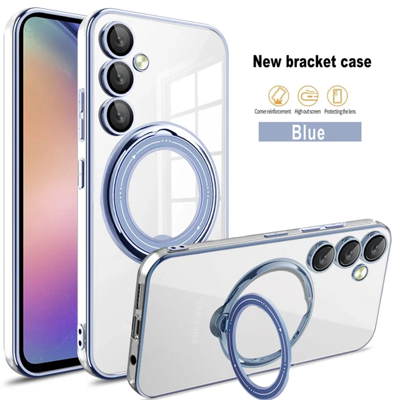 

Magnetic Clear Case For Samsung Galaxy S24 S23 S22 Ultra S20 FE A54 A52 A34 A32 A24 A23 A14 A13 A12 Lens Protection Cover