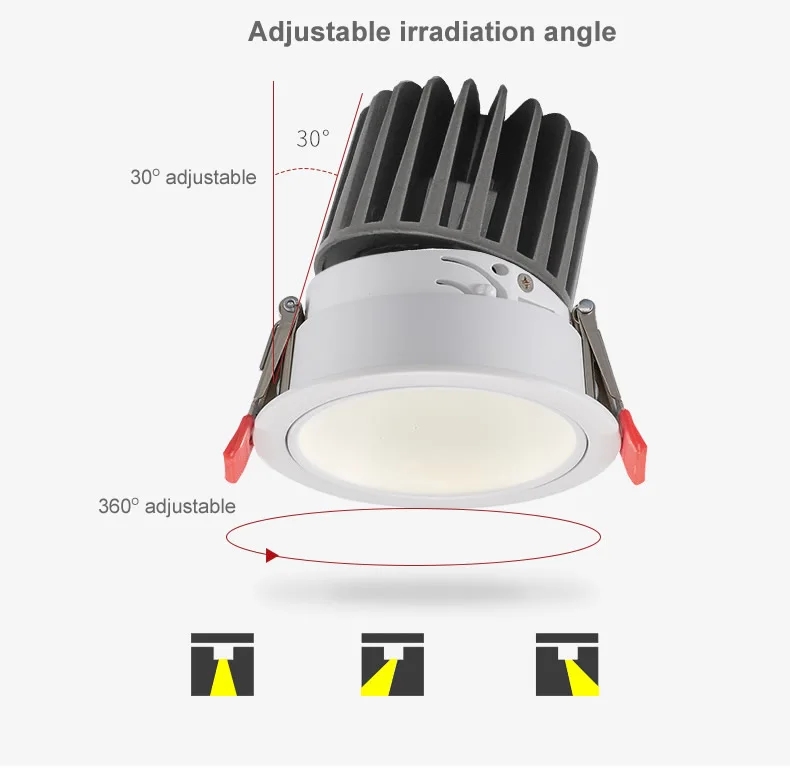 Zigbee 투야 매립형 다운라이트 LED 스팟 색조 천장 램프, 앨리스 알렉사 2MQTT 스마트 홈 어시스턴트, 룸 장식, 침실 스포트라이트