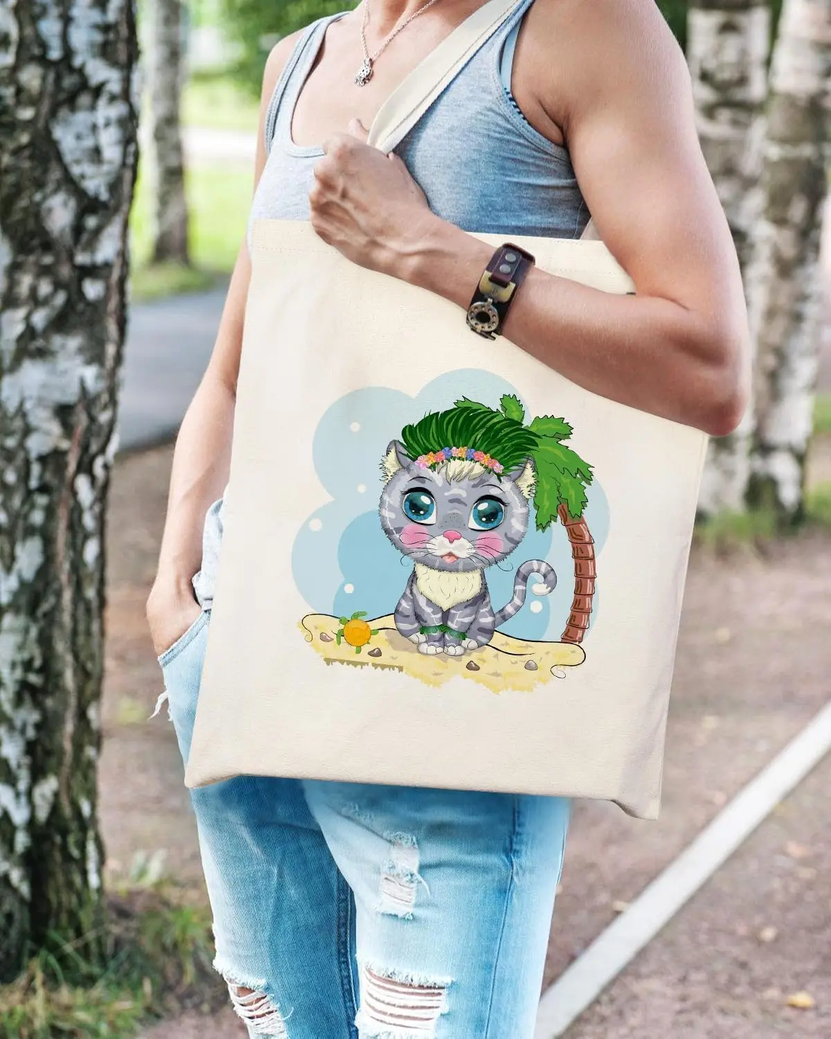 10pcs 보관 가방 승화용 빈 캔버스 토트 백, DIY 사용자 정의 빈 토트 백 재사용 가능한 쇼핑백