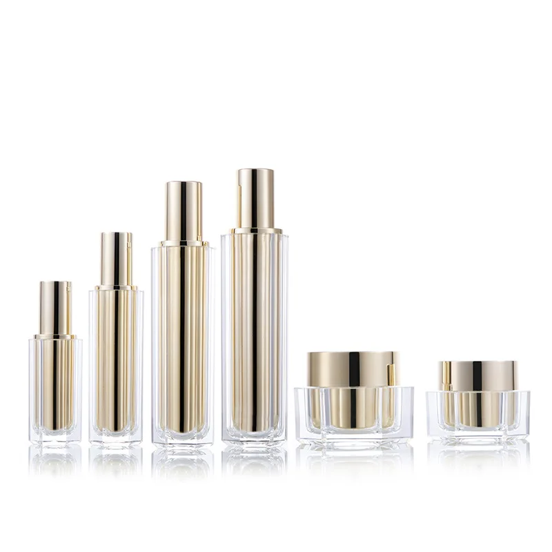 

Acrylic Electroplating Gold Cosmetic Lotion Sub-Bottling High-End Cream Bottle Cream Bottle Press Sub-Bottling Large Capacity
