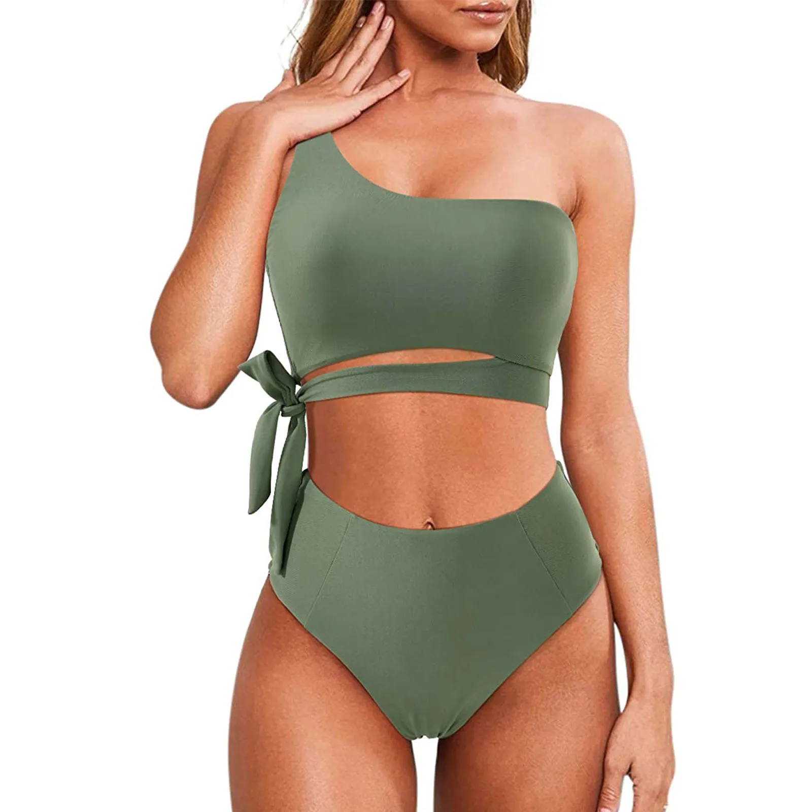 Swimwear Women High Waist Swimsuit Push Up Bikini 2022 Woman Set Sexy Swimwear Women Two Piece Plus Size Bikinis Mujer 2022 New plus size swimwear Bikini Sets