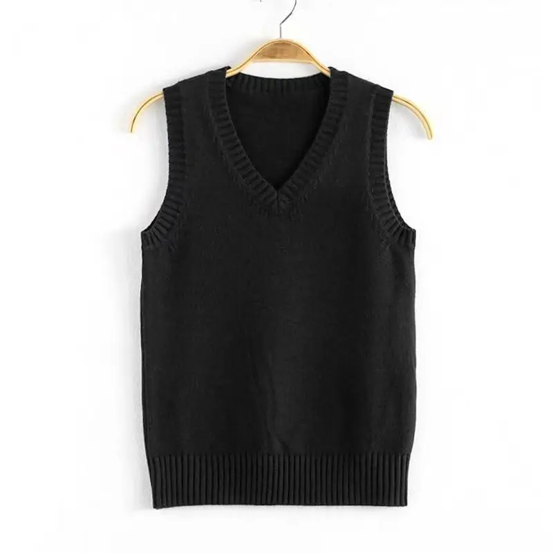Classic V-Neck Knit Sweater Vest for Preppy Layered Looks — photo 3