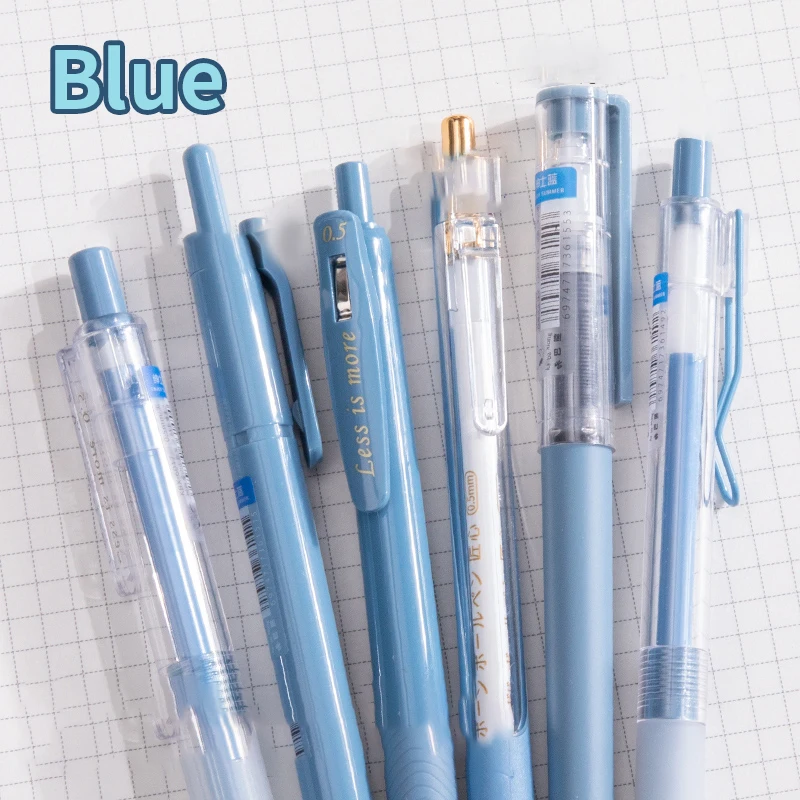 6Pcs Cute Rotatable Gel Pens - 0.5mm Fine Point Heart Theme Pens For School & Office