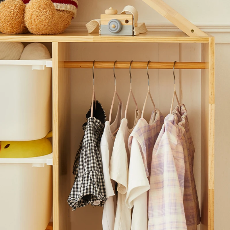 Cute Children's Wardrobes Cabinet Shelves Sideboard Wardrobe Organizer Closet Hangers Penderie Enfant Room Furniture CY50CW