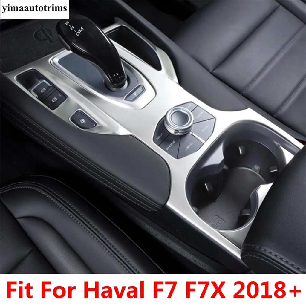 

Central Console Gear Shift Panel Water Cup Frame Decoration Cover Trim For Haval F7 F7X 2018 - 2022 Stainless Steel Accessories