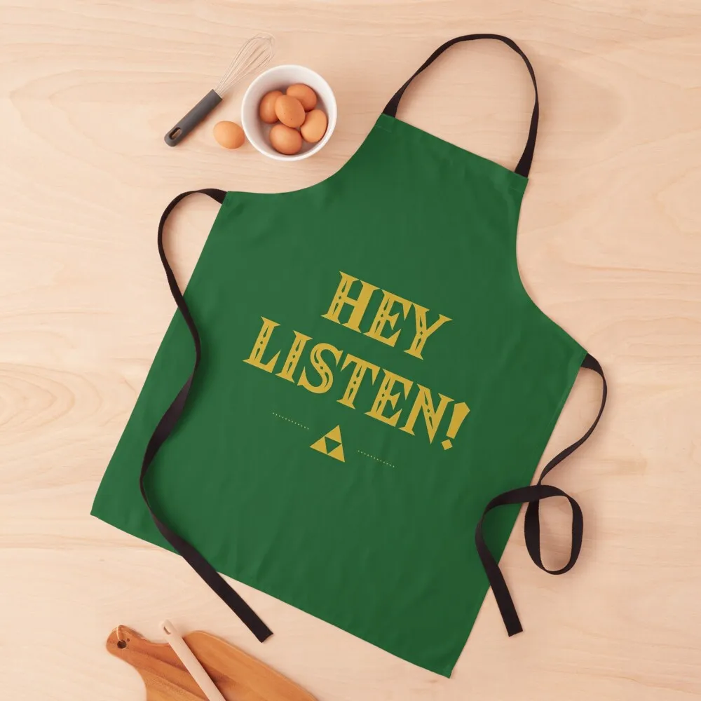 

Hey Listen! Apron Womens Dresses Cooking Apron Apron For Hairdresser