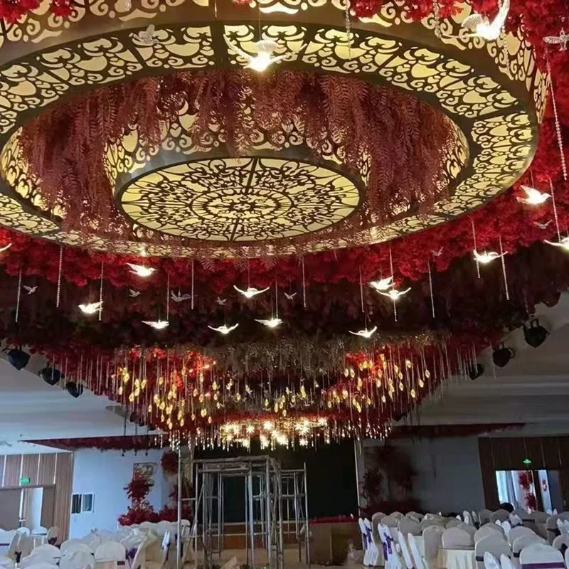 새 Led 문자열 조명 현대 아크릴 천장 풍경 분위기 웨딩 파티 장식 무대 램프