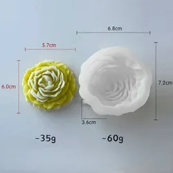 Large Peony Silicone Mold for Creative DIY Candle and Soap Making (Medium)