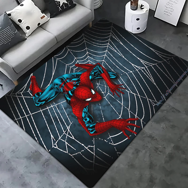 Spider Man HD Art Printed Carpet Living Room Toilet Entry Door Home Decor Sofa Bed Chair Table Rug Non-slip Picnic Mat imitated cashmere carpet,non slip carpet,plush carpet,decorative carpet