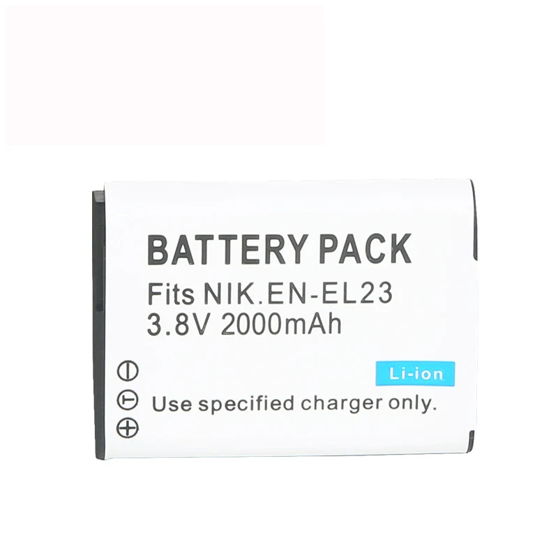 

EN-EL23 EN EL23 2000mah 3.8V Replacement Battery ENEL23 For Nikon Coolpix P610S, P600, S810C, P900S, P900, B700 Camera Batteries