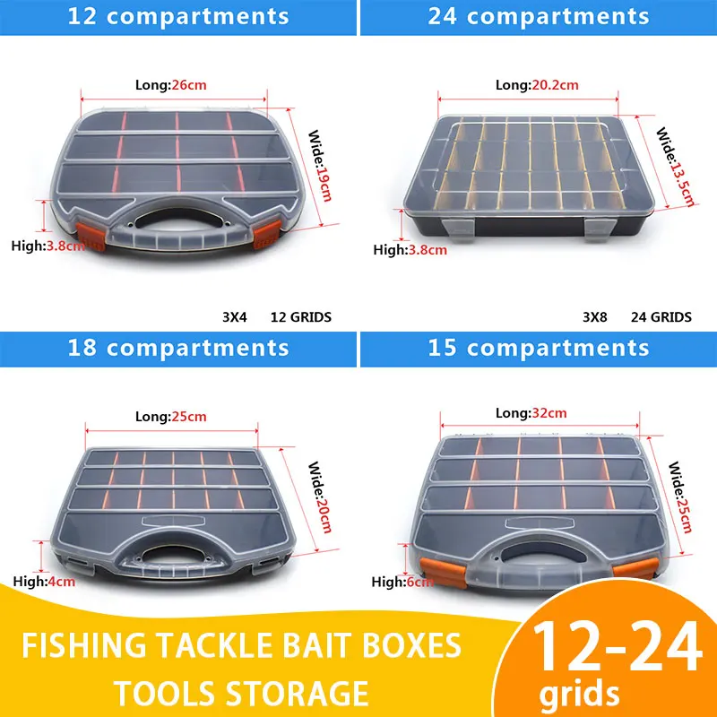 Fishing Tackle Bait Boxes Plastic Storage Organizer 2