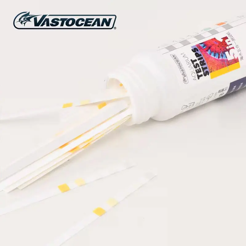 Vatocean saltwater aquarium 5-in-1 test paper NO3 NO2 CL2 KH PH water quality monitoring stick nitrite for saltwater