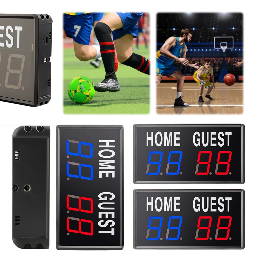 LED Digital Scoreboard Portable Electric Scoreboard Sores 0-99 Scoring Board with Remote for Volleyball Badminton Cornhole