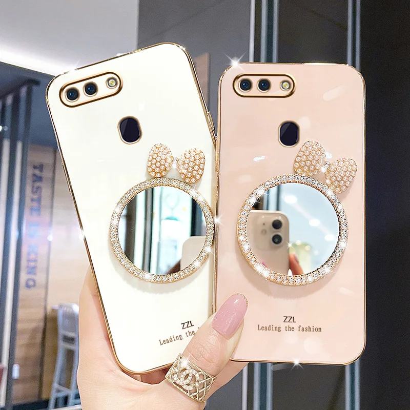 

Роскошный зеркальный чехол для OPPO A7 задняя крышка для OPPO AX7 A94 A74 A54 A95 A72 A7 A5S противоударный мягкий чехол