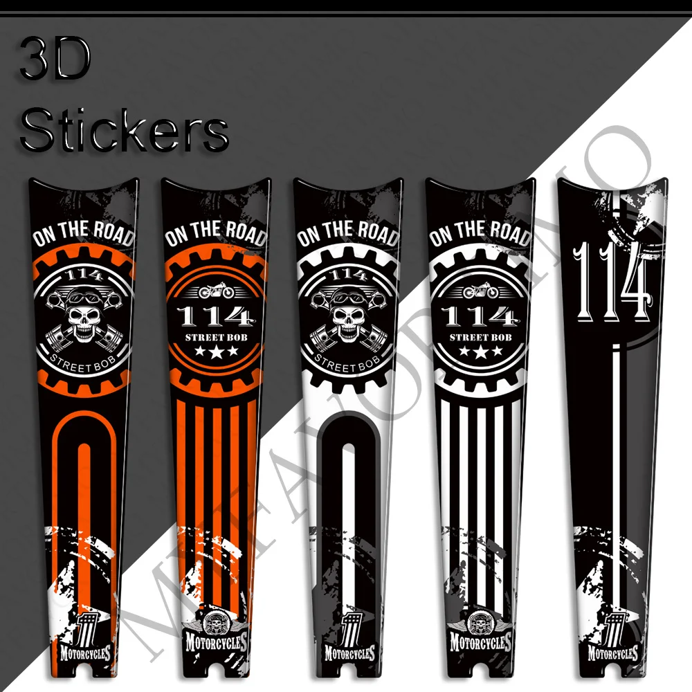 Motorcycle Tank Pad Knee Side Grips Gas Fuel Oil Kit Stickers Decals Protection For Harley Davidson Street Bob 114