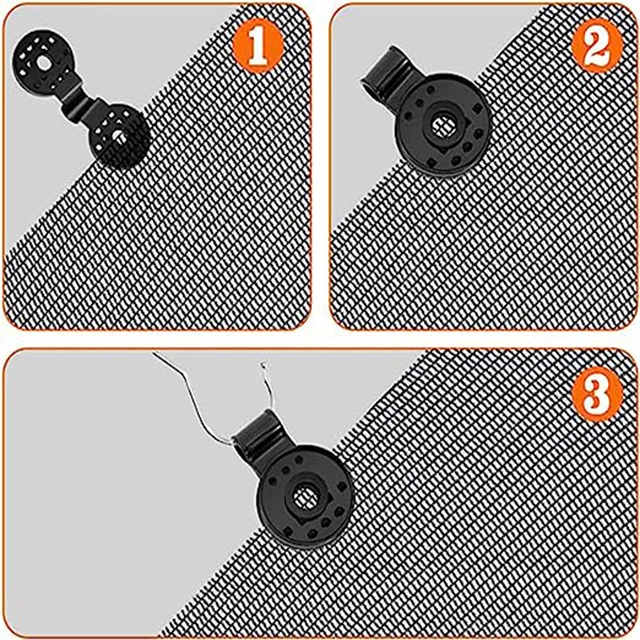 10-100 Százalék Árnyékos Ruhával Műanyag Klipek Napfényes Nettó Üvegházhatású Szövet Rögzítő Bilincsek Kiegészítők Grommet Kerítésháló Horog - Image 3