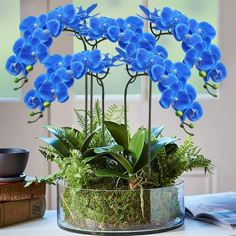 75 Steli Artificiali Bianco/Verde Per Bouquet E Centrotavola