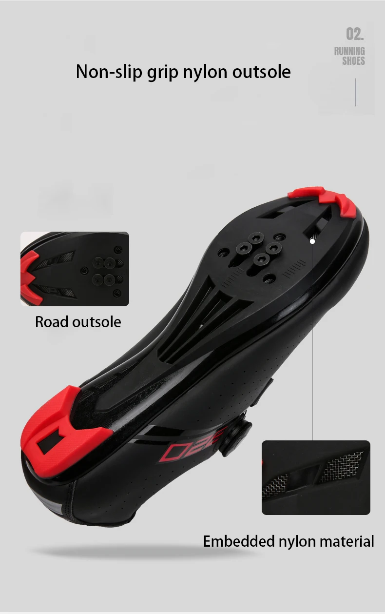 Unisex Fahrradschuhe MTB Atmungsaktive Offroad-Mountainbike-Schuhe Rennrad SPD Pedal-Booster Hochwertige Fahrradausrüstung – Detail 5