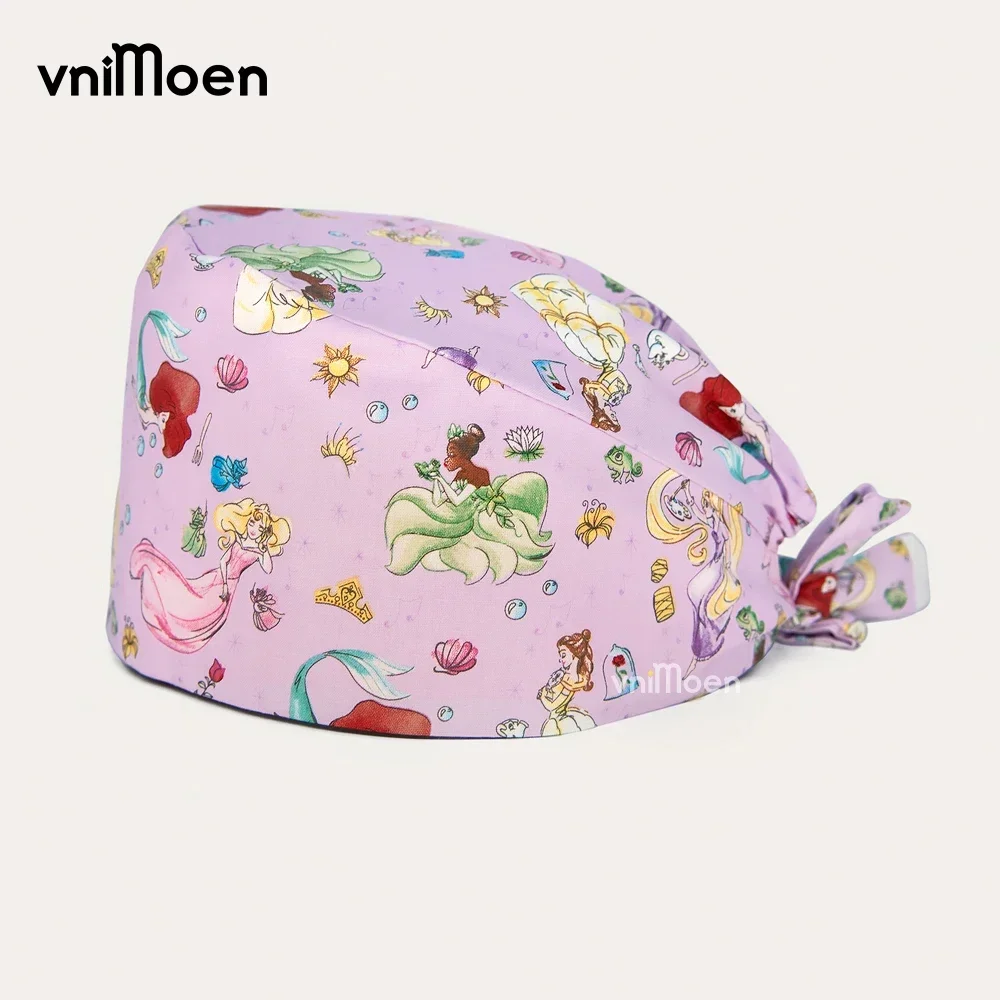 women's and man operating room hats cotton Cartoon print hat nurse Scrub hat beauty salon nursing cap laboratory Scrub Cap medical scrub hats