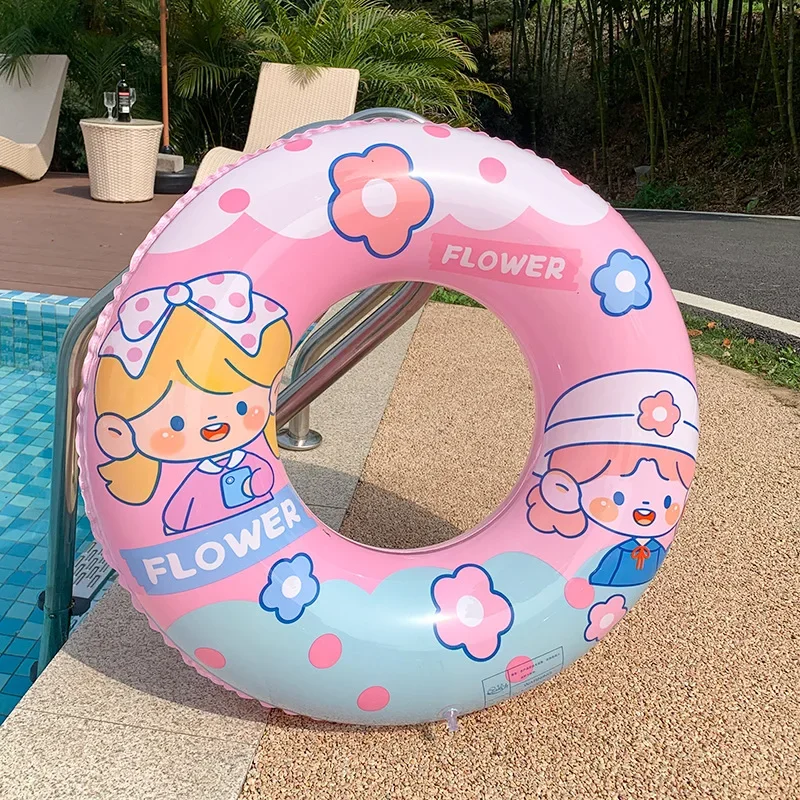 Thickened Version Pink Cartoon Life Jacket for Children Swimming Ring Prevents Side Flip Suitable for Boys And Girls Beginners