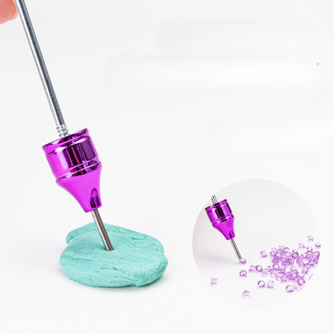 Beadable Nail Art Tool Double Head Point Drill Pen with Crayon Head Suction Drill Tool Pen Nail Art Double Pull Line 10pcs nail art tool pen