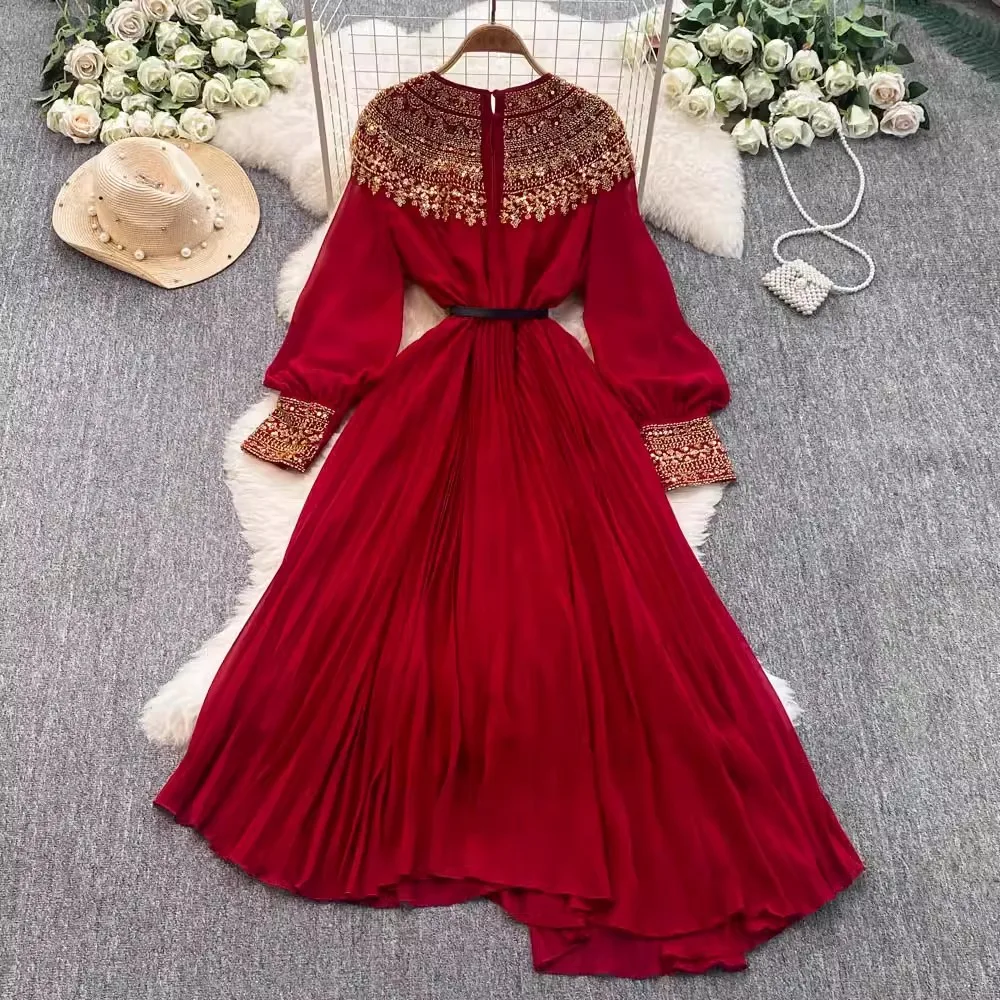 strapless open back dress V-Neck Red Chiffon Bridesmaid Dress with Flutter Sleeves – FancyVestido main image 0