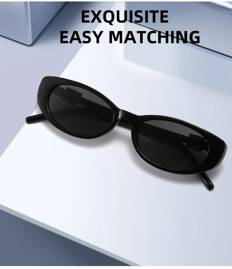 Luxuriöse Designer Cat-Eye Sonnenbrille für Damen, Retro Kleiner Rahmen, G-Luxus-Sonnenbrillen, Outdoor HD Fahrsonnenbrille, Damen-Eyewear – Detail 2