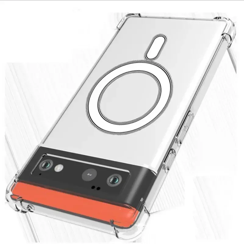 Custodia Magnetica Trasparente TPU Per Google Pixel 9 Pro XL / 8 / 7 / 8A / 7 Pro – Bumper Antiurto