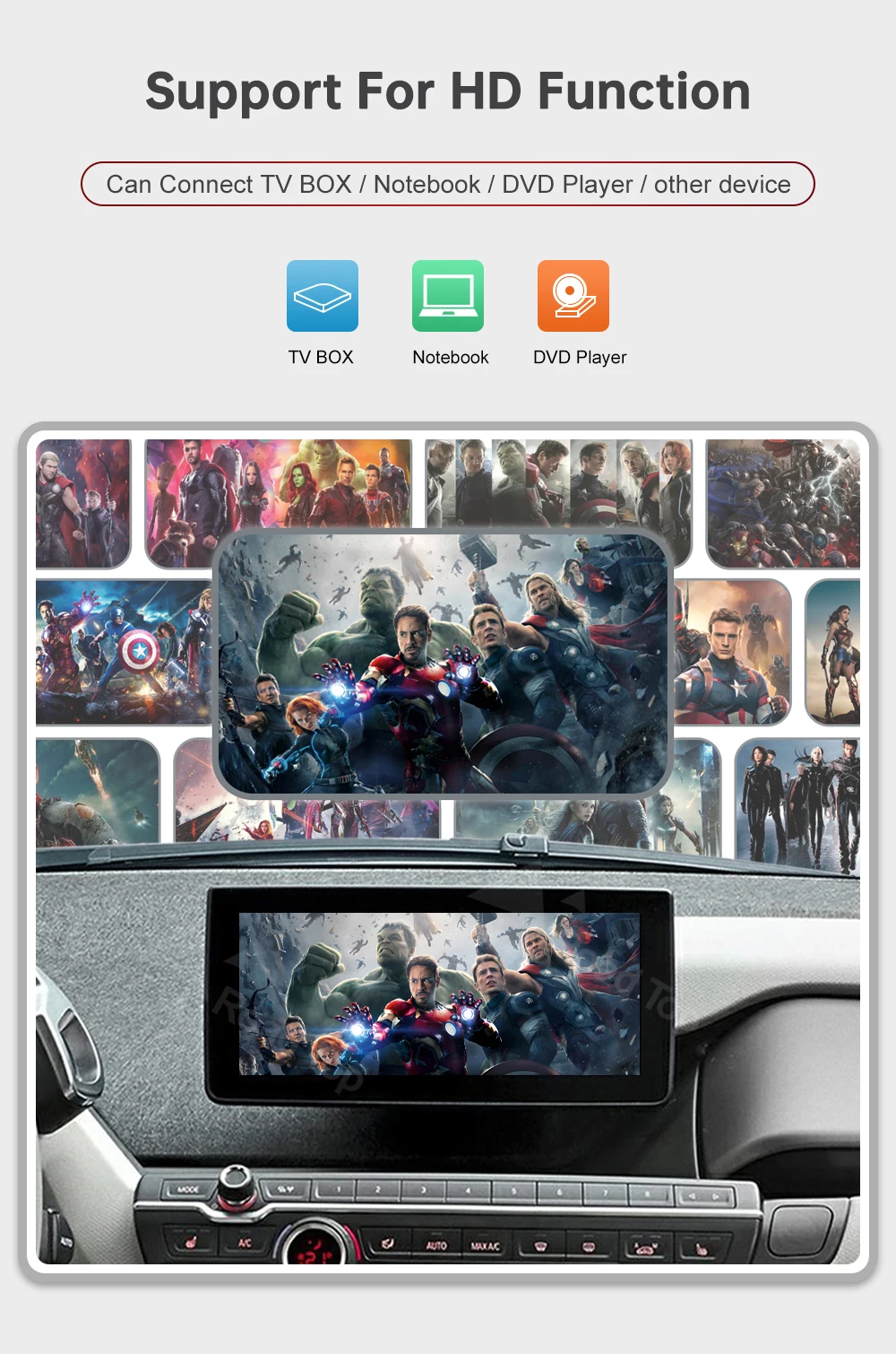 RoadTop Wireless CarPlay für BMW i3 I01 NBT EVO 2013–2020 mit GPS Android Auto Mirror Link AirPlay CarPlay Autolink-Funktion – Detail 11