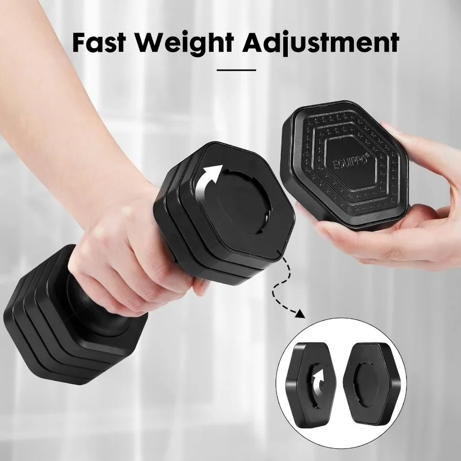 Adjustable Dumbbell Set, 4 in 1 Free Weights Dumbbells Set for Women, Weights for Women at Home, 2lb 3lb 4lb 5lb with TPU Soft R