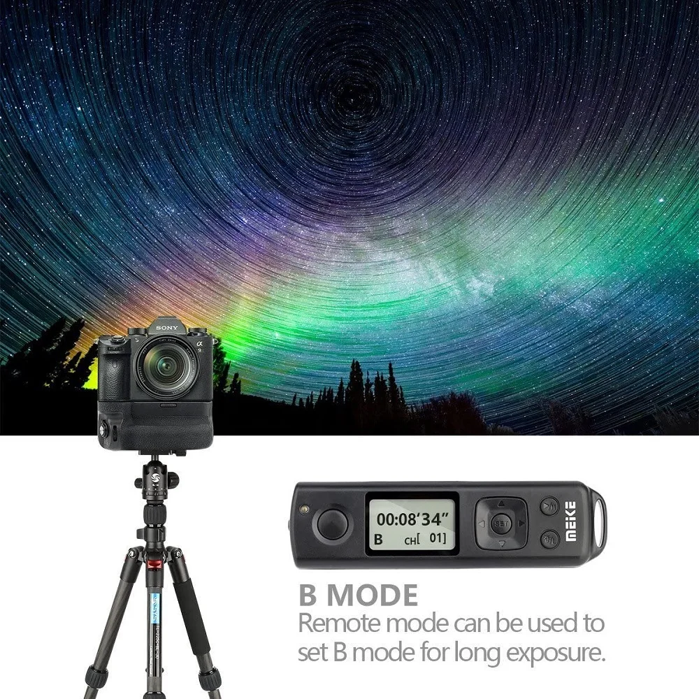 Meike MK-A9 Pro Vertical Battery Grip with 2.4G Remote Controller for Sony A9 A7RIII A7R3 A7III Cameras /Replace as VG-C3EM