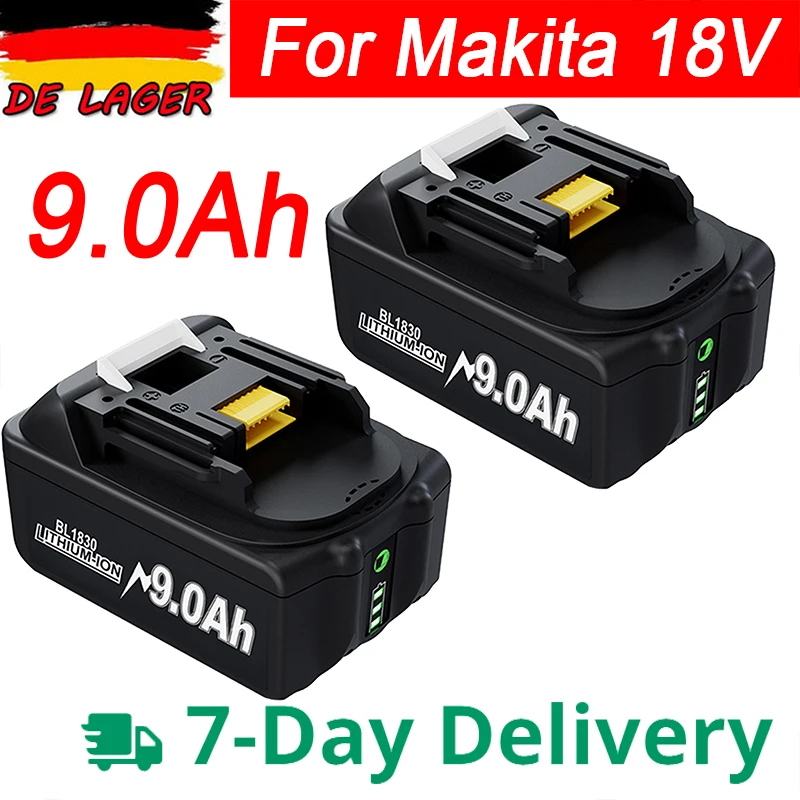 Recente Atualizado Bl1860 Bateria Recarregável 18v 9000mah Íon de Lítio para Makita 18v Bateria Bl1840 Bl1850 Bl1830 Bl1860b Lxt 400 Mais