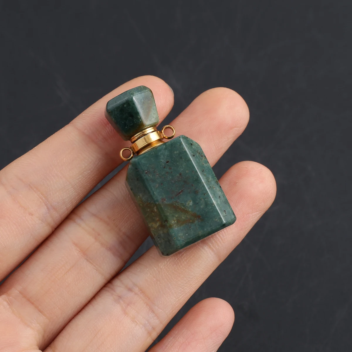 

Natural Stone Perfume Bottle Pendants Faceted Essential Oil Diffuser for Vintage Jewelry Making Diy Women Necklace Gifts