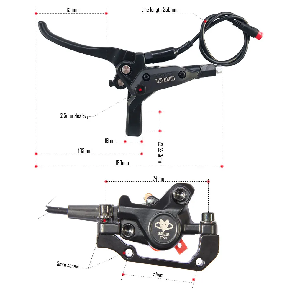 Spegnimento E-bike Elettrico Pieghevole Olio Scooter Pinza Freni A Disco Idraulici Bici Mountain Bike Pieghevole Parti di Guida in Bicicletta - Image 5