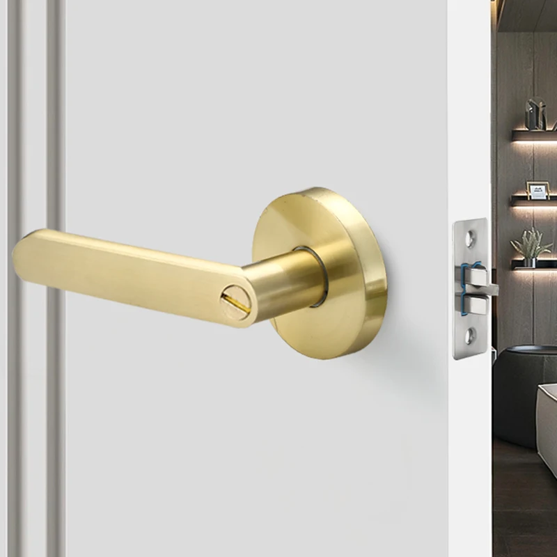 Door Handle Door Lock High-Grade Zinc Alloy Replacement Spherical Lock Bedroom Bathroom Three-Bar Hardware door lock mini padlock locker lock
