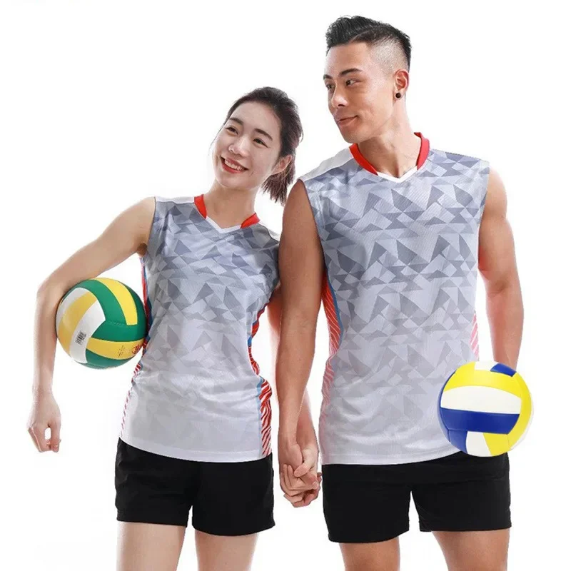 Summer Volleyball Uniform Set Unisex Sleeveless Sports Vest for Training And Competition Student Teamwear Volleyball Jersey