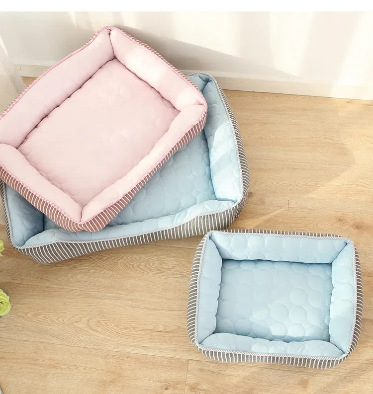 Dog's and Cat's Nest Summer Pet Cool Feeling Deep Sleep Ice Silk Cool Nest Pet Cooling Summer Supplies